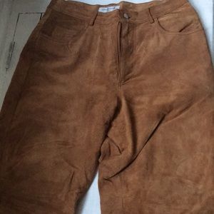 Suede Bootleg Pants - 6P